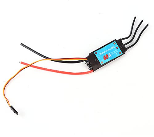 Dilwe RC Brushless ESC Elektronischer Geschwindigkeitsregler Zweiwege-Steuerung für RC-Car, Schiffe, Unterwasserpropeller Zubehör (40A)