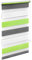 OBdeco Doppelrollo Duo Rollo Klemmfix ohne Bohren B60cm x H150cm(Stoffbreite 56 cm) Weiss+grün+grau für Fenster lichtdurchlässig und verdunkelnd