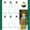 Lot de 6 bouteilles en verre vides de 500 ml avec bouchon en liège pour vin, liqueur, huile, vinaigre 0,5 litre, bouteille avec boîte avec séparateurs. 1 bouchon en liège avec bec verseur et tête en