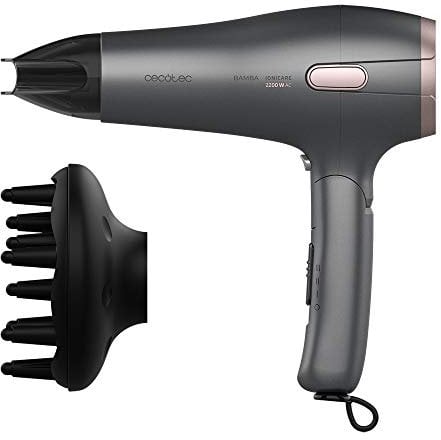 Cecotec Asciugacapelli Ionic IoniCare 5250 EasyCollect Pro. 2100 W, funzione automatica da collezione, pieghevole, ioni reali, ugello concentratore e diffusore maxi volume, 2 velocità, nero