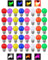 V-TOO LED Bunte E27 Farbige Glühbirnen 3W = 30W Dekoratives Licht und Design 240 Lumens AC220V-240V Dekorationslampe in Klasse Golfball Form Gemischte Farben - 40er Pack