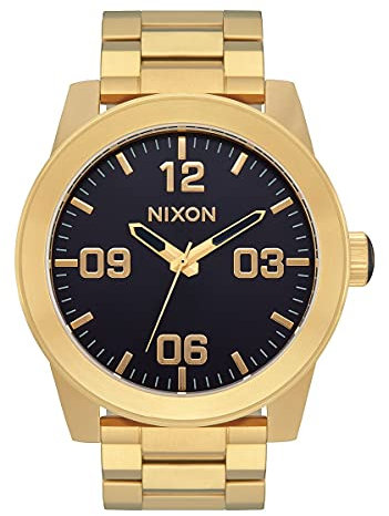 Nixon Herren Analog Quarz Uhr mit Edelstahl Armband A346-2033-00