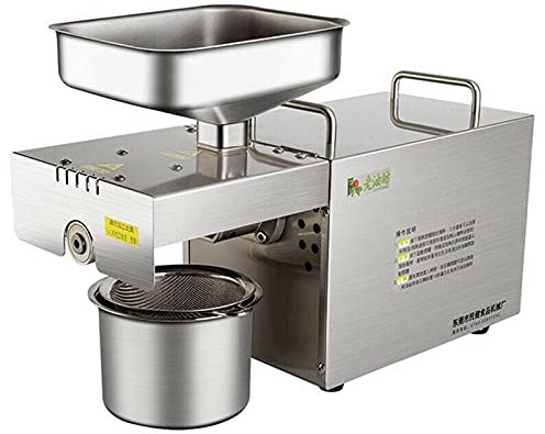 TOPCHANCES Automatische Ölpresse, 2 kg/h, Edelstahl, 700 W