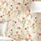 Chbrket Amerikanische Landtapete Frische Pastorale Blumen Und Vögel Schlafzimmer-Wohnzimmer-Tv-Hintergrund Mediterrane Vliestapete Orange 53X1000CM