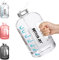 Acxilexy Bouteille d'eau Étanche, 1 Gallon/ 3.5L Bouteille d'eau de Sport avec Paille et Marqueur de Temps de Motivation, Sans BPA Grande Gourde pour Camping, Cyclisme, Randonnée, Voyager, Gym