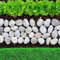 Woodside Pebble Strip Decorative Garden Lawn/Flower Bed Border Edging, Light Stone (pack of 8)