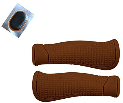 Angebot Set/M-Wave Lenkergriffe Cloud Base 2 TPR rutschfest Dunkelbraun inkl. maxxi4you Reflexband