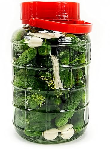 AGROHIT Gurkenglas, Einmachglas, Einmachgläser 10 l aus Glas mit Deckel