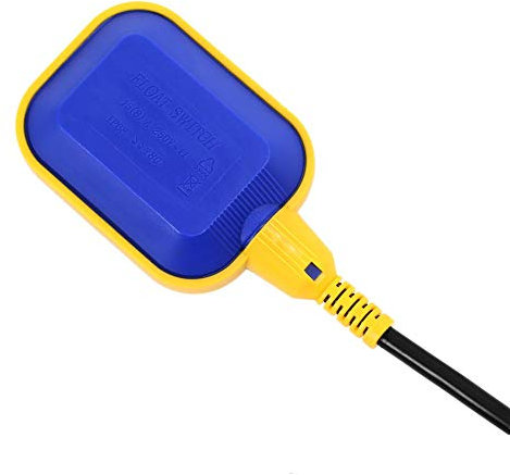 5M / 16.4ft Interruttore a galleggiante rettangolare, Cavo regolatore di livello dell'acqua Impermeabile IP68 250V(380V) 16A(10A)