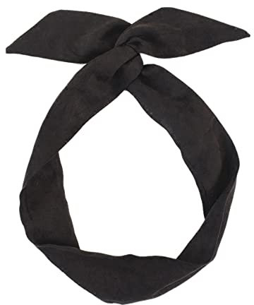 Duories Vintage Stirnbänder Damen,Haarband Kopfband Frauen Haarbänder Bow Flexibler Eisendraht Biegbar Stirnband Haarreif mit Schleife, Retro Haarschmuck Haare Zubehör für Damen Mädchen,Schwarz