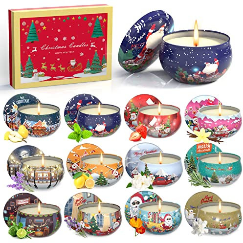 Primevolve Duftkerzen Geschenkset 12 Stück 2.5 OZ,Geburtstagsgeschenk für frauen, Geschenke für Frauen,Personalisierte Geschenke für Weihnachten,Jahrestag, Bad, Yoga, Kleine Geschenke für Frauen