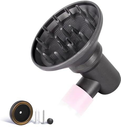 Adapter and Diffuser Attachment Replacement for Dyson Airwrap Styler, Including Hair Dryer Attachment Holder, for Beautifully Defined Curls and Waves