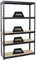 PROREGAL Schwerlastregal Giant Tiger HxBxT 200x120x40 cm Fachlast 265kg, 5-Ebenen, Gesamtlast 1325 kg, Schwarz, Kellerregal, Steckregal, Garagenregal, Lagerregal
