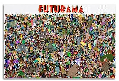 HEEFA Futurama Fender Bender Poster auf Leinwand, Kunstbild, modernes Büro, Familie, Schlafzimmer, dekorative Poster, Geschenk, Wanddekoration, Malerei, Poster, 50 x 75 cm, ungerahmt
