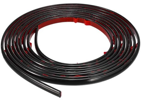 sourcing map Flexible Molding Trim Self Adhesive, 33Ft x 0.31Inch Peel and Stick Metallic Mirror Frame, PVC Metal Trim Molding for Wall, Car, Mirror, Door, Wardrobe, Home Decor (Black)