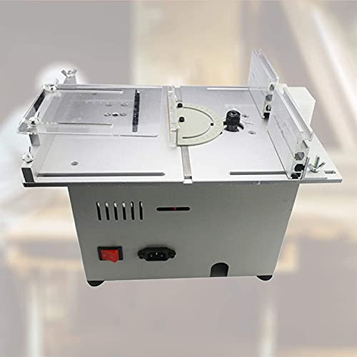BrolEo Sierra de Mesa eléctrica compacta, Sierra Circular portátil, Motor Potente, Profundidad de Sierra Ajustable, Grabado, fresado, Pulido, punzonado para Madera, plástico, Corte de Mad