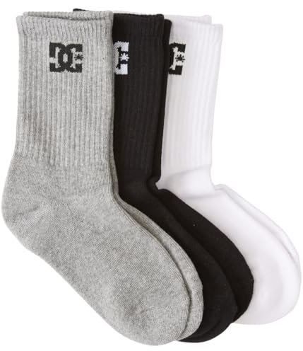 DC Shoes Garçon Spp Crew 3pk Boy Chaussettes, Multicolore, Taille Unique EU