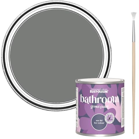 Rust-Oleum Mould-Resistant Grey Bathroom Grout Paint -Torch Grey 250ml