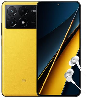 POCO X6 Pro 5G Yellow - Smartphone 12+512GB, MediaTek Dimensity 8300, 64MP triple camera, 6.67 120Hz POLED display, 5000mAh, 67W turbo charging (UK Version + 2 Years Warranty)