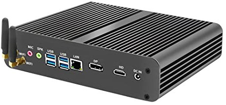 Mavsloly Mini PC, computer senza ventola con i7-1165G7, RAM DDR4 da 8GB | 256G SSD NVME, grafica Iris Xe, HDMI, DP, doppio display, 4K@60HZ, WiFi 6, Bluetooth 5.1, VESA, Windows 11 Pro