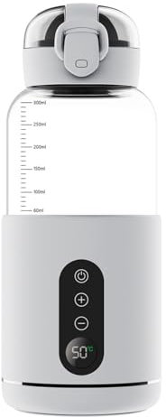 YuWangg Chauffe-Eau portatif,Chauffe-Eau Portable pour Formule bébé Capacité de 300 ML,Chauffe biberon Nomade sans Fil,Facile à Transporter et adapté aux Voyages