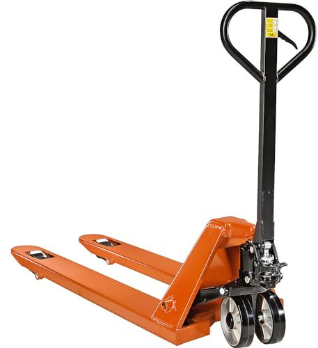 eurokraft | Handhubwagen | Tragfähigkeit 2500 kg | Lastrollen Polyurethan | Tandem