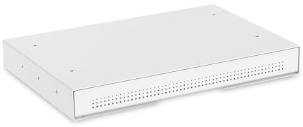 Ergolutions® Unterbau Schublade Slimline Weiß - Flache, Einfache Montage, Vollauszug, Für Büromaterial, Laptop, Tablet, Stahl, Traglast 10kg, Für Steh-/Sitz-Schreibtische