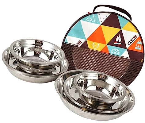 WOONEKY 1 Satz 17 Stück Besteck aus Edelstahl Campingutensilien Reisebesteck kochgeschirr outdoor outdoor-kochgeschirr Essgeschirr Bausatz Camping-Kit Picknickgeschirr Haushalt Suite