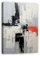 Leinwand Bilder Abstrakt Grau Schwarz Rot Kunst 60x40 cm - Modern Leinwandbild Groß XXL Wohnzimmer Schlafzimmer Wandbild Kunstdruck Wandbilder Canvas Desing Wand Bild auf Leinwand Aufhängefertig
