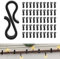 Etopgo 120pcs Mini Plastic Gutter Hooks, S Clip for String Lights, Outdoor Light Clips for Wedding Christmas Halloween Garden Tree Home Decor, Outside Lighting