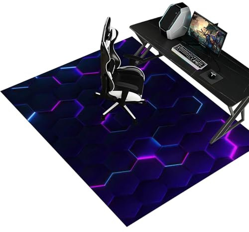 Fzamudng Alfombra Silla Oficina, Alfombra Gaming Suelo, Protector de Suelo para Silla de Oficina, Alfombra Silla Ruedas Gaming Oficina, Alfombrilla para Silla de Gaming 160 x 180 cm