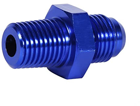 ALUMINIO AN6 A NPT 1/4 RACORES COMBUSTIBLE ADAPTADOR RECTO COCHE AZUL PARA APLICACIÓN UNIVERSAL GASOLINA