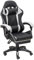 Baroni Home Silla Gaming con Respaldo Ergonómico Inclinable y Altura Regulable, Silla de Oficina con Soporte Lumbar, Reposacabezas Acolchado y Reposapiés Extraíble, Blanco, 58x66x114-124 cm