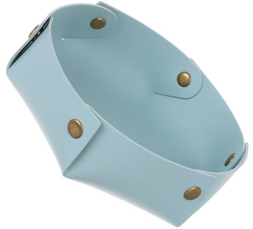 DEARMAMY Caja De Almacenamiento De Cuero Bandeja Para Joyas De Pu Entrada Bandeja Para Anillos