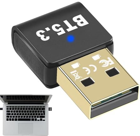 Récepteur de dongle sans Fil, récepteur de dongle d'émetteur USB,5.3 Récepteur et émetteur sans Fil - Plug and Play, l'adaptateur USB Prend en Charge la Transmission Audio Haute définition