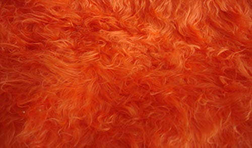 Fabrics-City ORANGE LANGHAAR Fell Stoff FELLSTOFF Stoffe, 2416