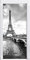 Stil.Zeit Möbel Eiffelturm in Paris Kunst B&W als Türtapete, Format: 200x90cm, Türbild, Türaufkleber, Tür Deko, Türsticker