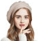 ENJOYFUR Damen Winter Baskenmütze Strickmütze Herbst Winter Mütze Französisch Klassische Baskenmütze, Pinkes Lasermuster, Einheitsgröße