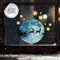 Fensterbilder Weihnachten Fensterbild Vollmond Weihnachtsmann Sterne wiederverwendbar Fensterdeko Winter Kinder bf90 - ausgewählte Größe: *2. Vollmond Weihnachtsmann*