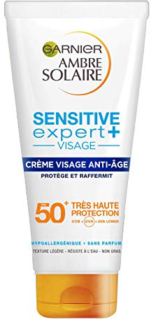 Garnier Ambre Solaire Creme Protectrice Anti-Sensitive Expert+ LSF 50+, 100 ml