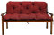 Gartenbankauflage Bankauflage Bankkissen Sitzkissen Polsterauflage V2 (120x60x50, Rot)