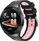 Keweni Correa Compatible con Huawei Watch GT 2e, Correa de Repuesto de Silicona de Ajuste Rápido para Huawei Watch GT2e (Negro Rosa Claro)