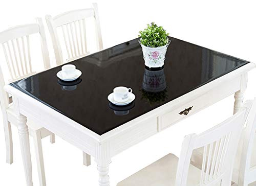 CIEEIN CIEHT Haushalt Küche PVC Tischdecke Tischmatte Schreibtisch Tischfolie Tischschutz Matte Wasserdicht Schwarz 90 * 140CM