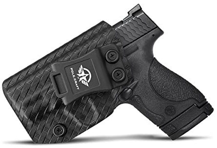 M&P Shield 9mm Holster, Carbon Fiber Kydex Holster IWB for Smith & Wesson M&P Shield 9mm .40 3.1 Barrel S&W Pistol - Innen Bund verdeckt tragen Holster M&P Shield 9mm 40 Accessories - Black, Left