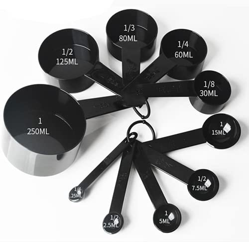 U-K Lot de 5/10 cuillères doseuses pour cuisine, cuillères à café, sucre, boules de gâteau, farine, verre doseur, ustensiles de cuisine durables