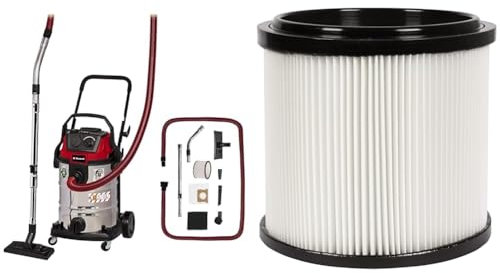 Einhell Nass-Trockensauger TE-VC 2230 SACL (1400 W, 220 mbar, HEPA-Faltenfilter inkl. Filterreinigungssystem, 30l, Staubschutzklasse L, Automatiksteckdose, Faltenfilter für Staubklasse L)