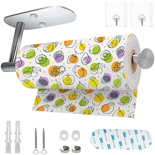 HOMECART KüChenrollenhalter Ohne Bohren küchenrolle Halter, Selbstklebend Praktisch Zewa Rollenhalter Unter Schrank FüR KüChe Aufbewahrung & Organisation KüChenrollenhalter Wand