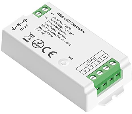 BTF-LIGHTING C03RF 2.4Ghz RGB LED Controller für RGB LED Streifen Farbe ändern Kompatibel mit RC03RFB WR01RF Fernbedienung Funktionen erweitern Arbeit mit RF Tuya Gateway(Nicht inhalt Gateway)
