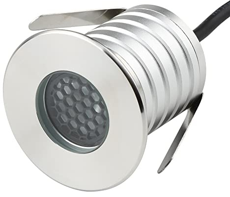 CNBRIGHTER LED In-Ground Well Lights Anti-Glare,3W 12V-24V DC, IP67 Waterproof Recessed Lamp,Buried Underground Outdoor Landscape Lighting,Warm White 3000K(3 Watt)