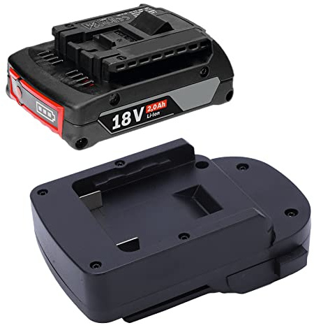 Bosch18V Battery Converter to RIDGID18V AEG18V Cordless Tools | Portable Battery Conversion Adapter Kit ABS Base Converter, for 18VBosch Batteries